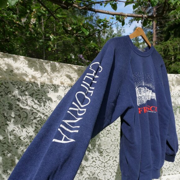 Vintage 1980s USA San Francisco California Cityscape Graphic Crewneck Pullover - Picture 9 of 11